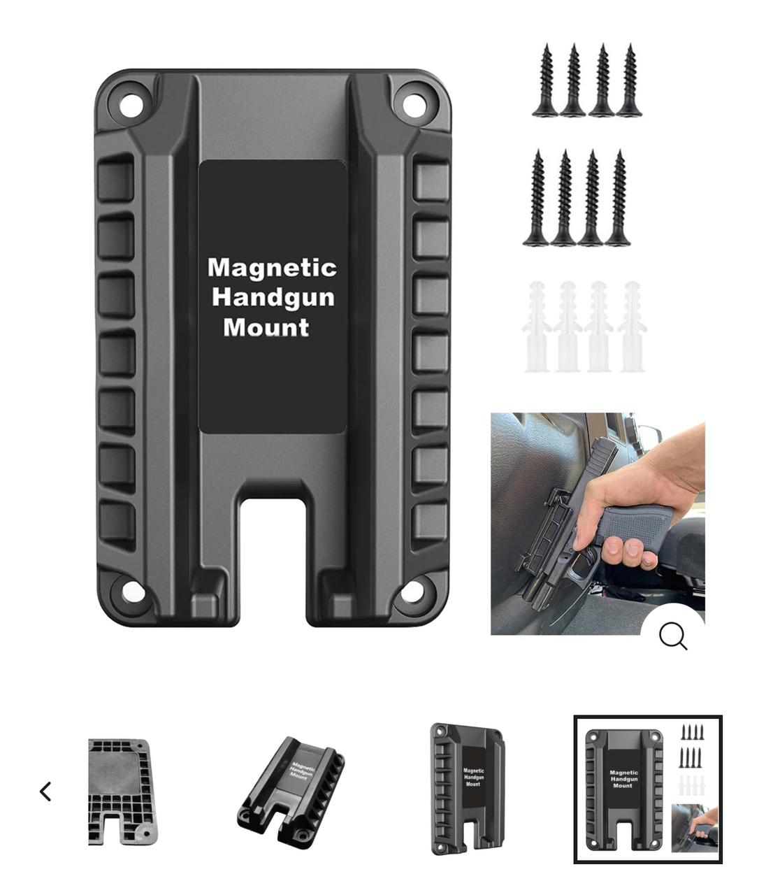 Magnetic Gun Holster Holder Gun Magnet Mount Concealed Quick Draw Loaded Fits Flat Top Hand for Handgun Glock 17 19